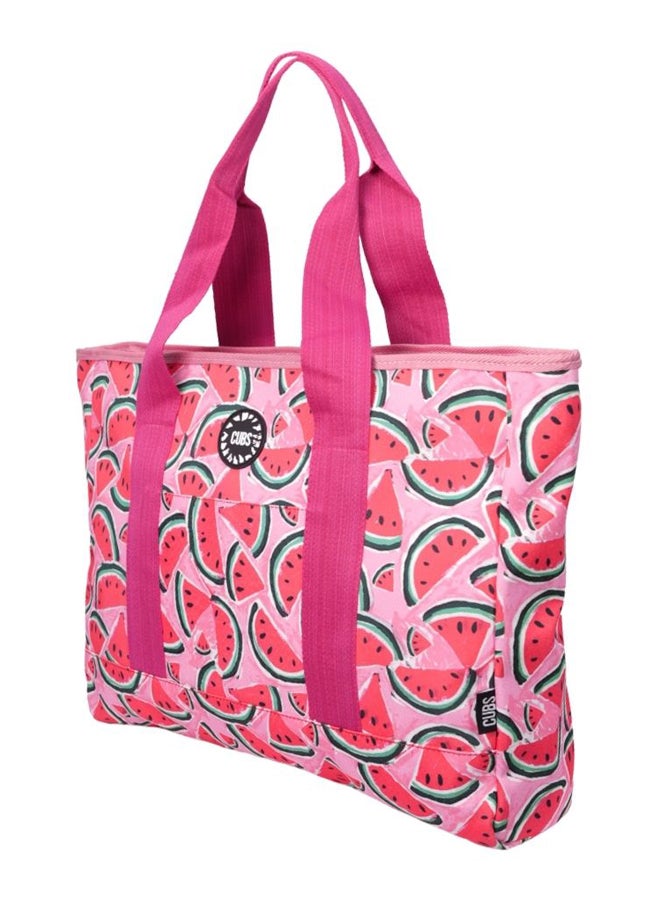 CUBS - Tote Bag Multicolor Large Madly in love with pink watermelons - Image 1