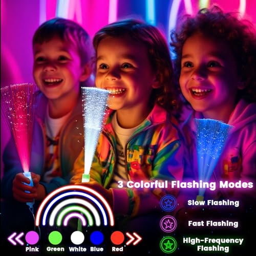 LovesTown عصا مضيئة 12 قطعة من LovesTown لوازم الحفلات 3 أوضاع أضواء LED ملونة تتلألأ في الظلام ألعاب مضيئة للأطفال هدايا حفلات عيد الفصح حفلات الزفاف أعياد الميلاد - Image 5