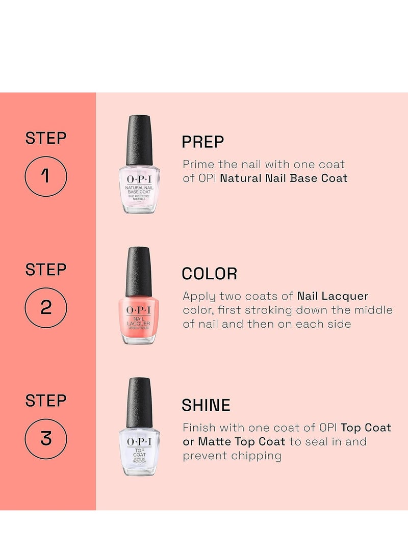 أو بي آي O.P.I طلاء أظافر 15 مل طلاء أظافر يدوم طويلاً ومقاوم للتشقق - Image 4