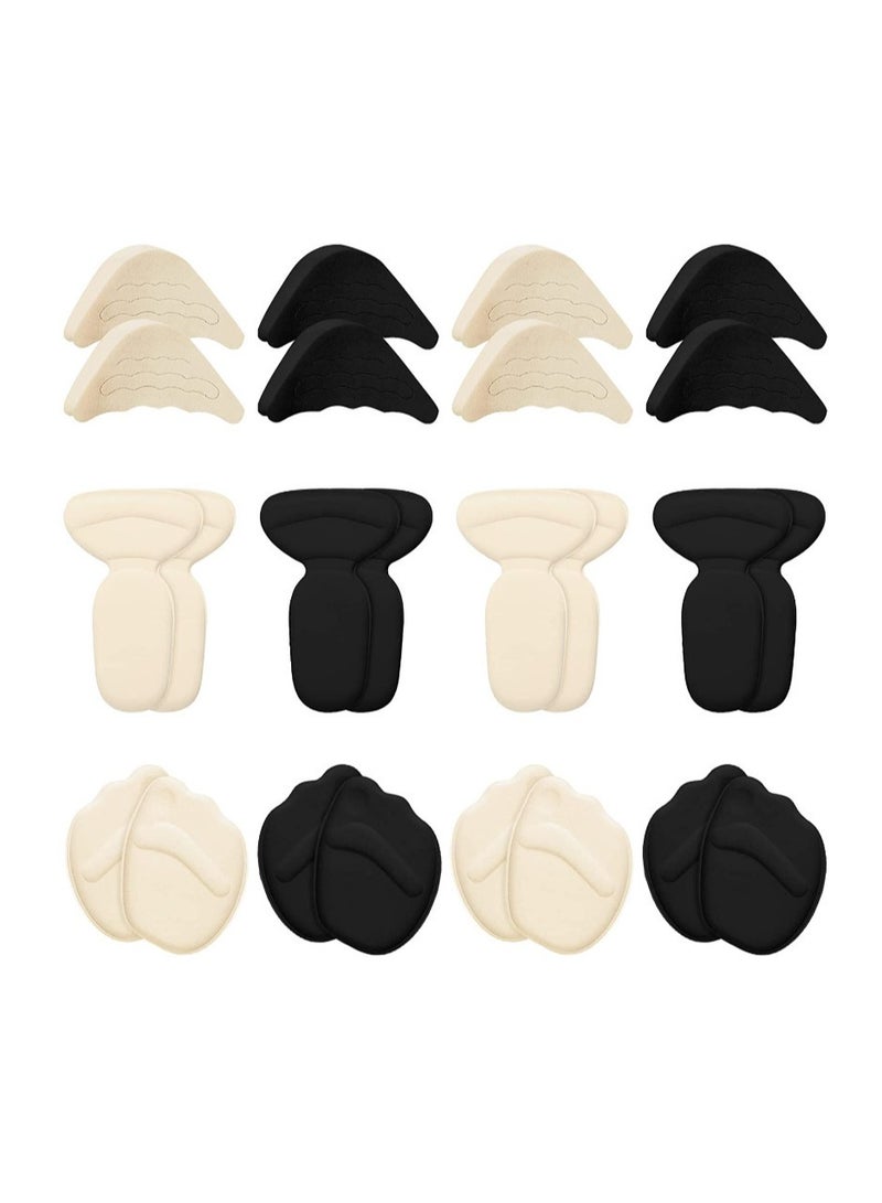 12 Pairs Shoe Filler High Heel Cushion Pads Adjustable Toe Inserts Front Insoles
