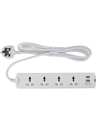 Olsenmark 4 Way Universal Power Extension Socket With 2 USB 2.1A, 3M Cable 13A - pzsku/Z6A4642134161AF8827E4Z/45/_/1702454670/9fcfc81c-c30c-488a-8aef-9a69b453c41c