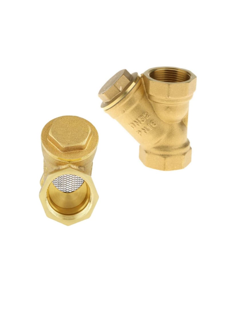 Brass Female Threaded Y Shaped Brass Strainer Filter Valve for Water, HVAC & Plumping Application (1/2 Inch)  - Image 1
