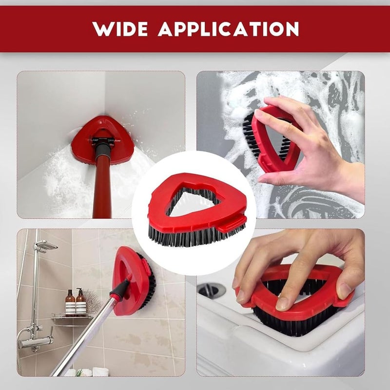 Zalcoon Spin Mop Replace Head Base Scrub Brush & Base Mop Head Compatible with Vileda/O-cedar Easy Wring Spin Mop, Floor Scrubber, Hard Bristle Cleaning Brush for Kitchen Bathroom Tile Hard Floor - Image 3