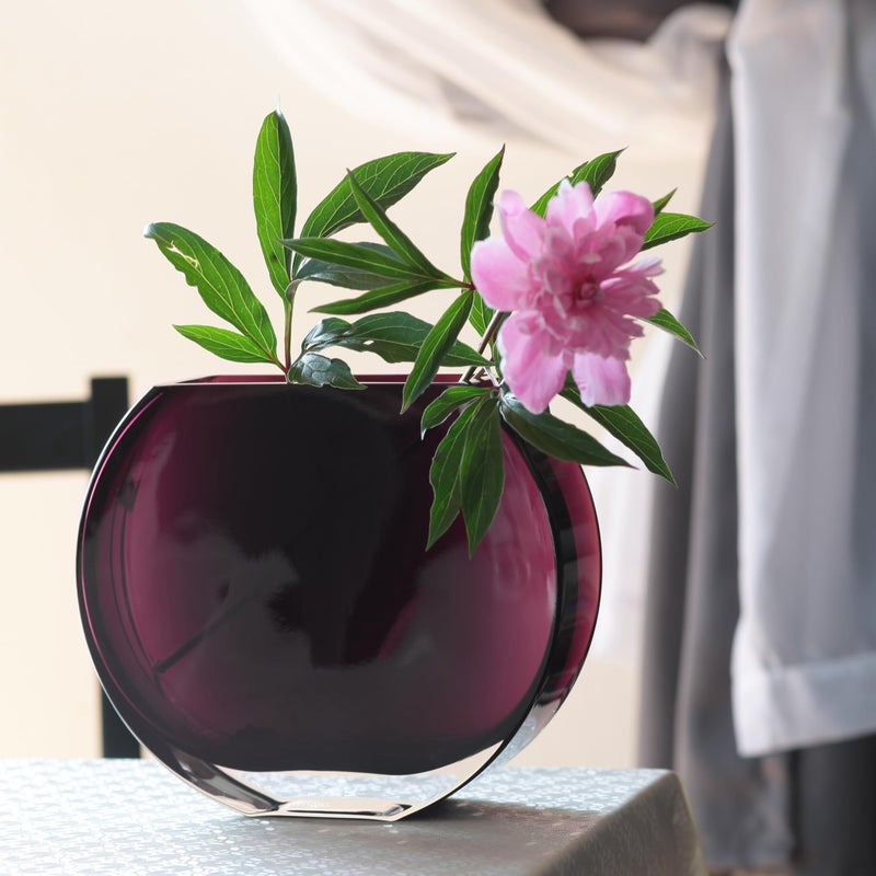 Barski Glass - Vase - Amethyst - Round - 9.25" Long - Heavy Durable - Made in Europe - by Barski - Image 4