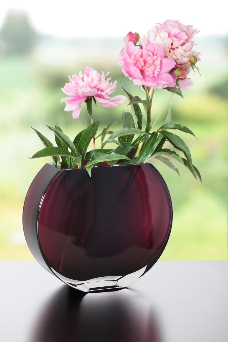 Barski Glass - Vase - Amethyst - Round - 9.25" Long - Heavy Durable - Made in Europe - by Barski - Image 5