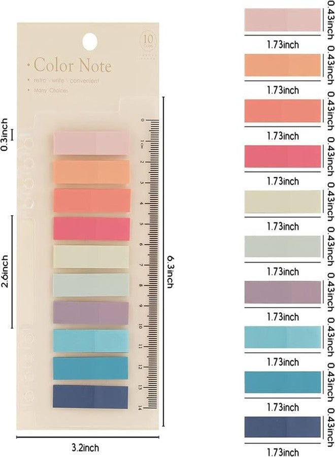 KLIVE Index Tabs, Post It Sticky Notes, Repositionable Book Flags Strip Index Tabs Clear Page Markers for Office School Reading Highlights Classifying(5SET/1000PCS) - Image 2