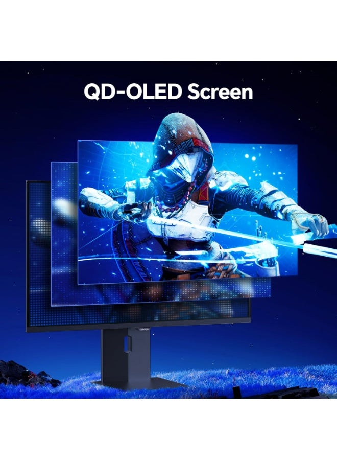 KOORUI 27-Inch OLED QHD 2K Gaming Monitor | 240Hz Refresh Rate, 0.03ms Response, AdaptiveSync, 99% DCI-P3, HDR True Black 400, Height/Pivot/Tilt/Swivel Adjustable Stand, HDMI & DisplayPort, VESA Mount S2721XO - Image 4