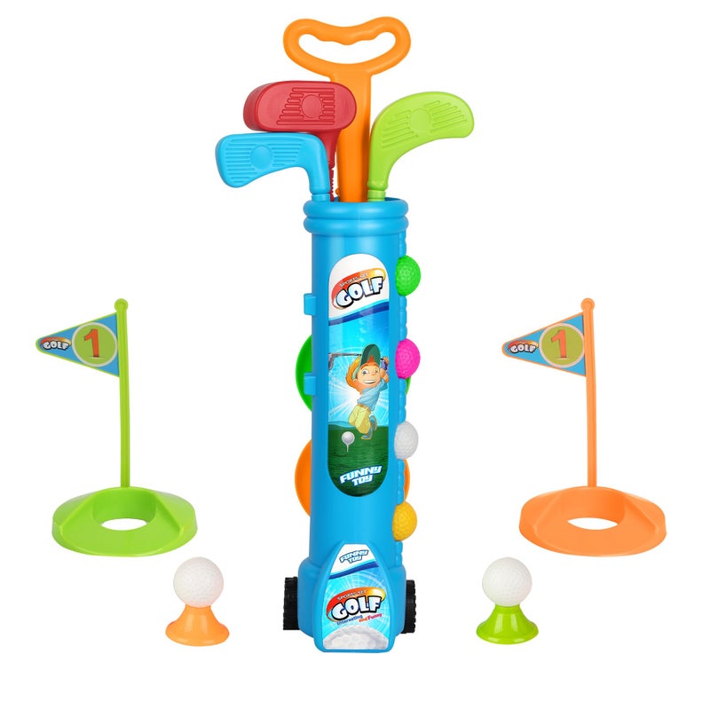 Liberry Toddler Golf Set with Cart Plastic Golf Clubs  Balls for Kids Ages 1 2 3 4 5 Indoor Outdoor Sports Toys Birthday Gift for Boys  Girls - Image 2