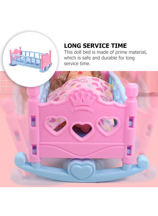 Miniature Doll Crib Doll Cradle Bed Scale Models Tiny Wooden Dolls House Furniture for Dollhouse Decoration Accessories - Image 4