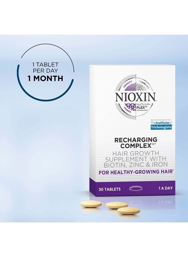 Nioxin Recharging Complex, Daily Vitamin for Healthy Hair, Nails and Skin, Biotin, Zinc & Iron, Non-GMO & Gluten Free, 30 Count  - Image 4