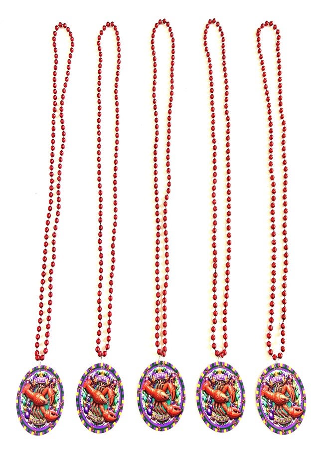 GZYSSL 12 Pcs Crawfish Lobster Bead Necklaces Mardi Gras Bead Necklaces Crawfish Boil Party Supplies - Image 3