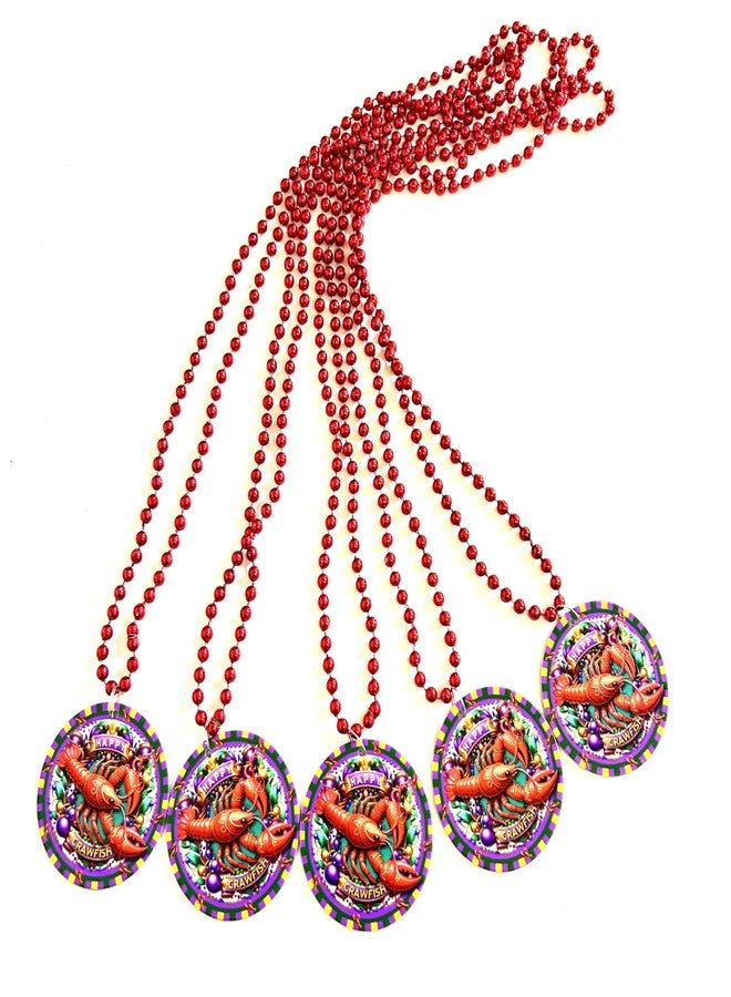 GZYSSL 12 Pcs Crawfish Lobster Bead Necklaces Mardi Gras Bead Necklaces Crawfish Boil Party Supplies - Image 2