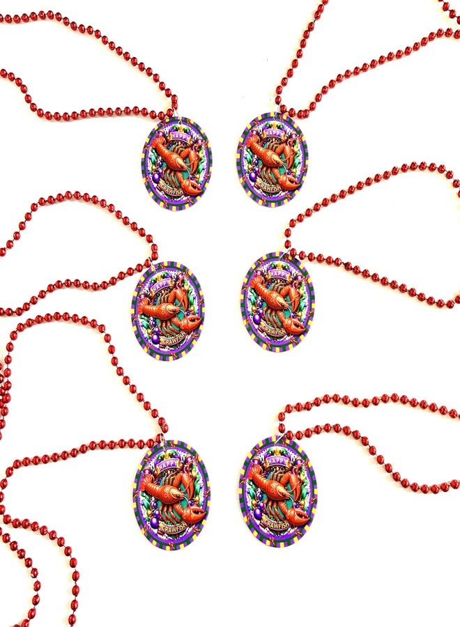 GZYSSL 12 Pcs Crawfish Lobster Bead Necklaces Mardi Gras Bead Necklaces Crawfish Boil Party Supplies - Image 4