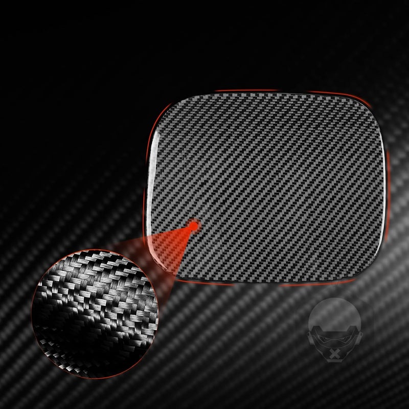 PJFUS Real Premium Carbon Fiber Car Rear Door Fuel Tank Cap Decoration Tank Cap Cover Sticker Auto Exterior Accessories Compatible with Toyota Corolla 2009 2010 2011 2012 2013 black - Image 5