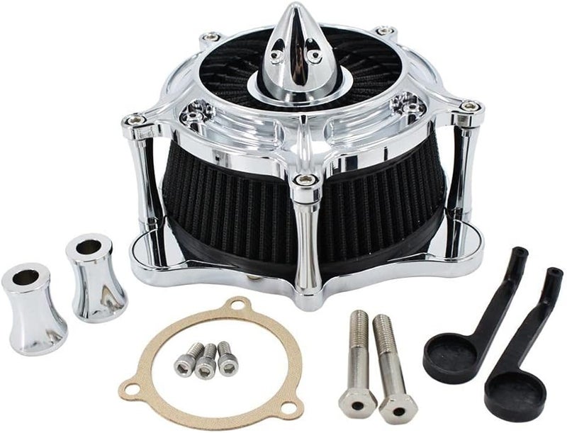 QASULER Black Spike Air Filter Cleaner Intake Kit - Image 4