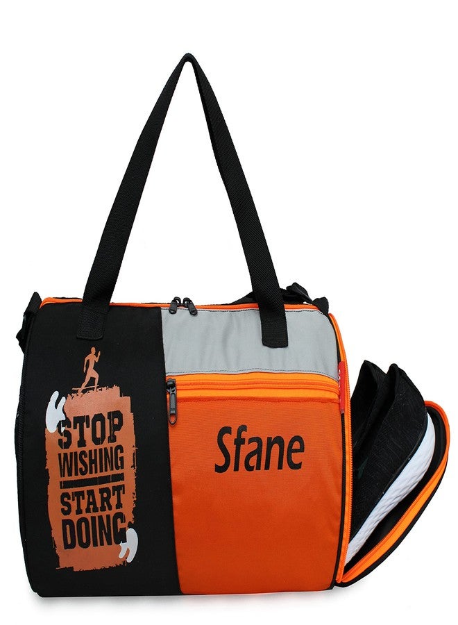 Sfane Grey Gym Bag/Duffle Bag/Sports Bag/Shoulder Bag/Sports Bags/Gym Bags for Men & Women with Shoe Compartment - Image 1
