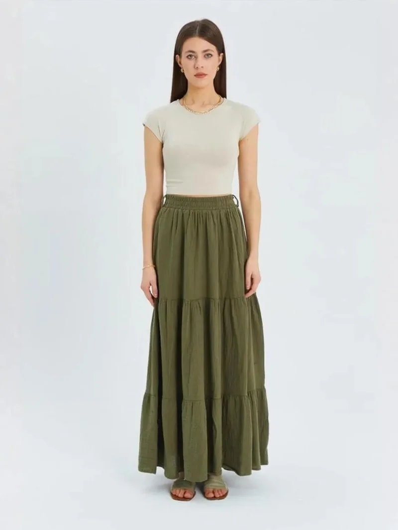 MixRay Mixray Maxi Cotton Skirt