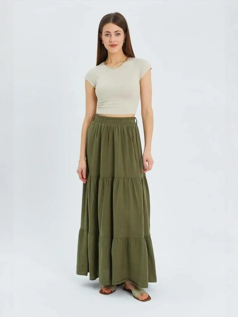 MixRay Mixray Maxi Cotton Skirt
