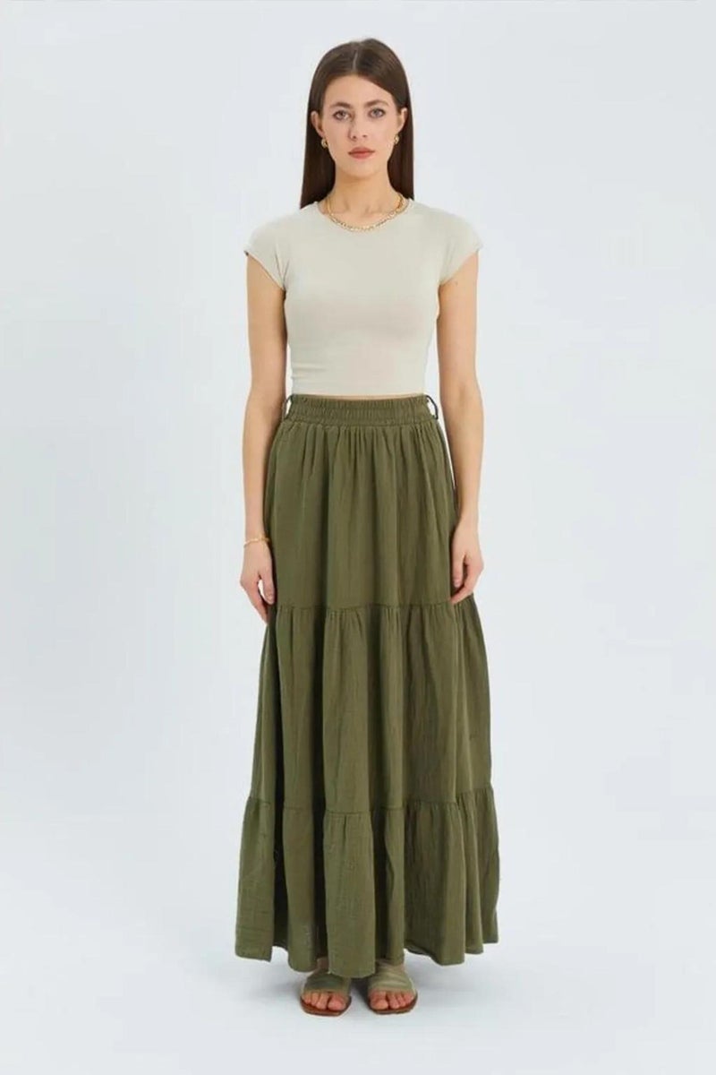 Mixray Maxi Cotton Skirt - Image 2