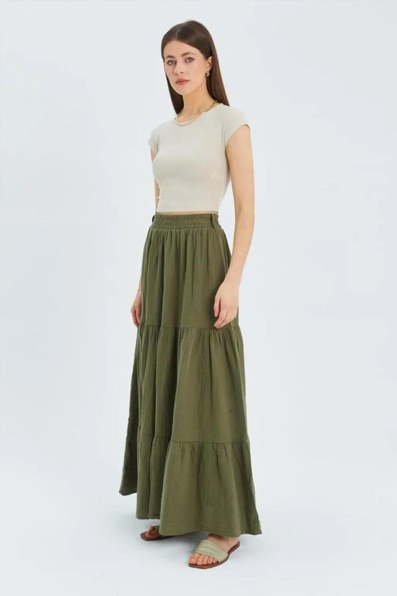 Mixray Maxi Cotton Skirt - Image 3