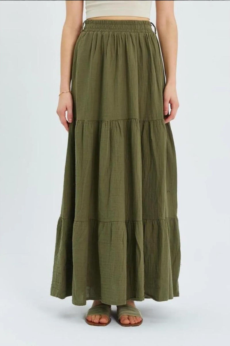 Mixray Maxi Cotton Skirt - Image 4