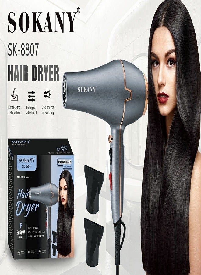 sokany Sk-8807 Professional Hair Dryer 2600W - Image 3