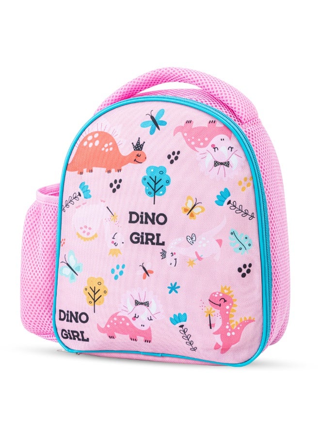 Nova Kids Lunch Bag Combo w/ Lunch Box and Water Bottle - Dinosaurs Pink - Image 5