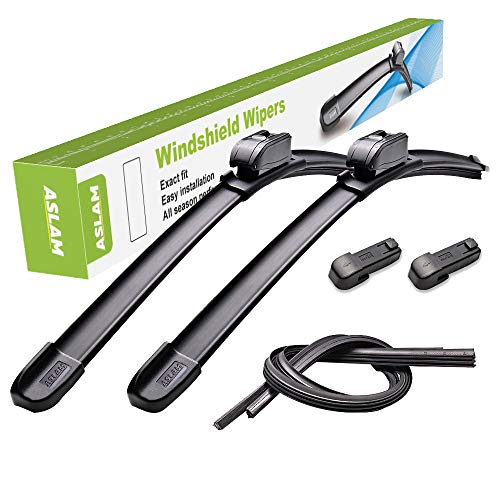 ASLAM Windshield Wipers for Audi A8Q7S8SQ7 AllSeason Blade TypeM 2820Multifunctional Adapters and Refills ReplaceableDouble Service Lifeset of 2