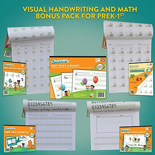 Channie's Channie’s All-In-One Visual Handwriting & Math Workbook Set for Pre-Kindergarten - 1st Grade Elementary School Students (5 Pack) - Image 2