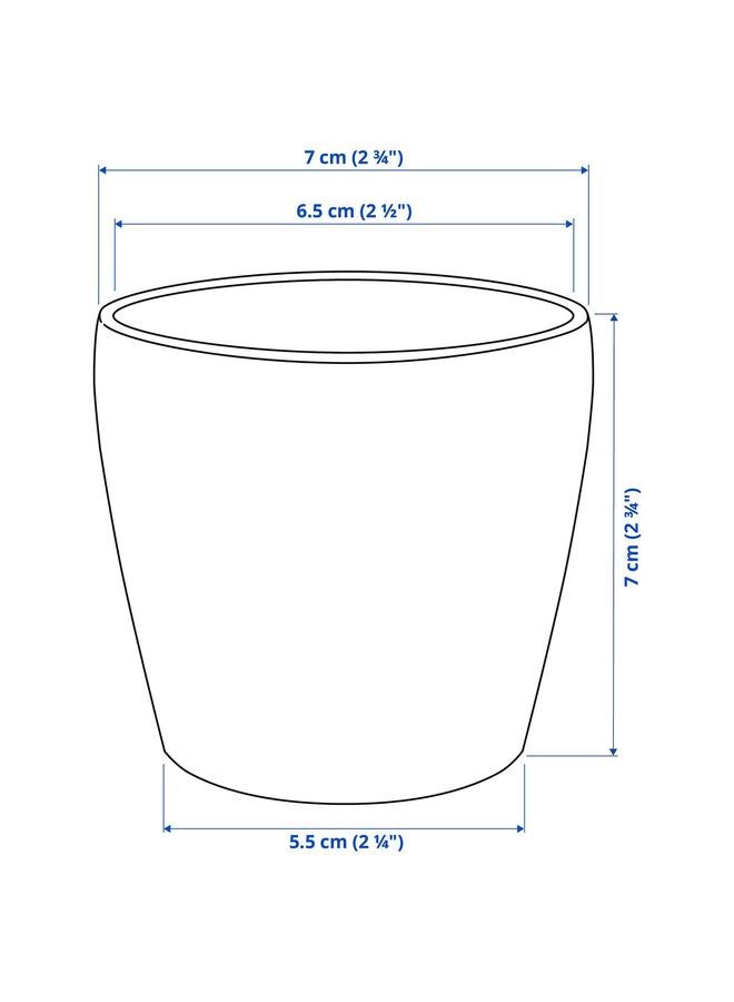 Zaboon Plant Pot, Dark Grey, 6 Cm - Image 3