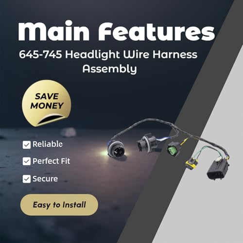 HOPUT Silverado Headlight Wiring Harness, 645-745 645745 645 745 15841609 25962806 Headlight Wire Harness Compatible with 2008 2009 2010 2011 2012 2013 2014 Silverado 1500 2500HD 3500HD - Image 3