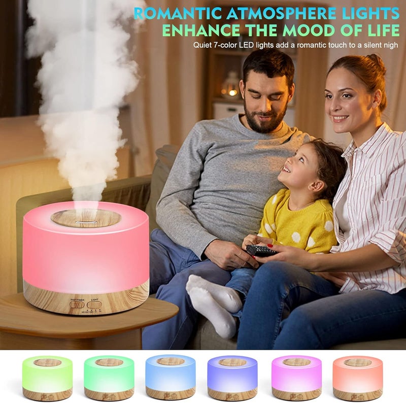سكاي تاتش جهاز توزيع الزيوت العطرية SKY-TOUCH Essential Oil Diffuser سعة 500 مل، نسخة محسنة من أجهزة العلاج بالعطور، يعمل كمرطب هواء برذاذ بارد مع وظيفة إيقاف تلقائي، خالي من مادة BPA، مناسب للاستخدام في المنزل، غرفة النوم، المكتب، اللون أصفر، رقم المنتج: 00110 - Image 5