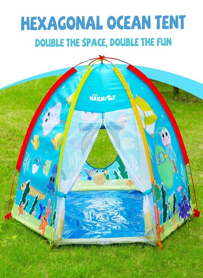NARMAY® Play Tent Ocean World Dome Tent for Kids Indoor/Outdoor Joy - 72 x 60 x 42 inch - Image 4