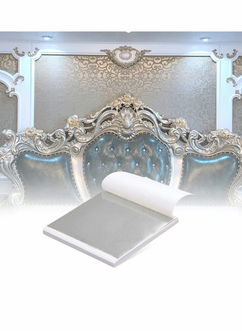 Excefore Silver Leaf Sheets, 200 Pcs Imitation Leaf for Gilding Crafting - Image 3