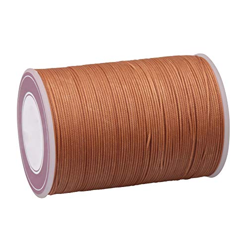 CNBTR 0.5mm 120m Polyester Waxed Line Leather Craft Sewing Wax Thread Cord for Braided Bracelets DIY Accessories or Leather Sewing(Light Brown) - Image 2