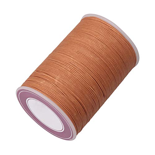 CNBTR 0.5mm 120m Polyester Waxed Line Leather Craft Sewing Wax Thread Cord for Braided Bracelets DIY Accessories or Leather Sewing(Light Brown) - Image 3