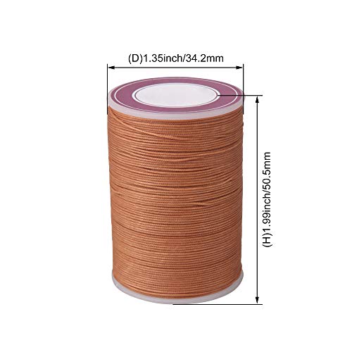 CNBTR 0.5mm 120m Polyester Waxed Line Leather Craft Sewing Wax Thread Cord for Braided Bracelets DIY Accessories or Leather Sewing(Light Brown) - Image 4
