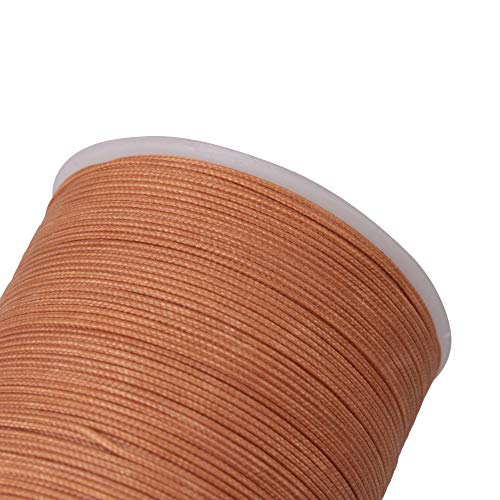 CNBTR 0.5mm 120m Polyester Waxed Line Leather Craft Sewing Wax Thread Cord for Braided Bracelets DIY Accessories or Leather Sewing(Light Brown) - Image 5