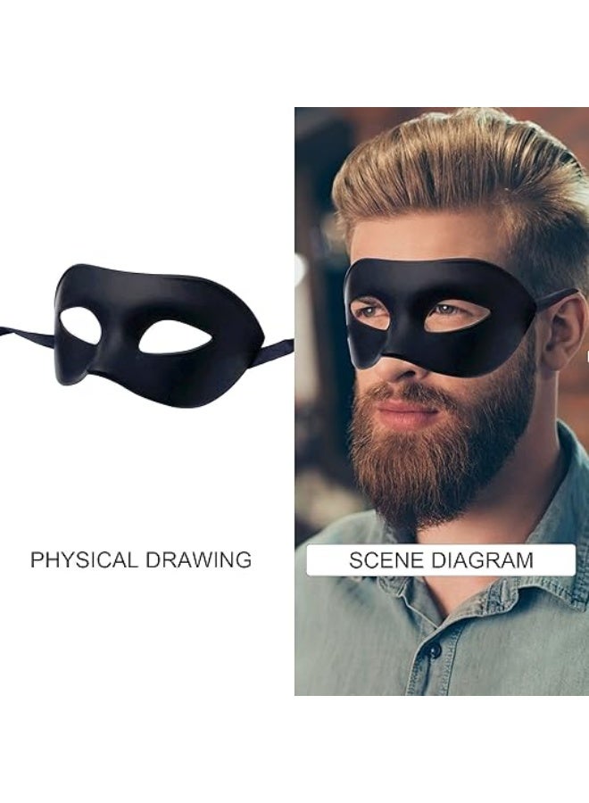 Exlinonline Men's Masquerade Mask – Vintage Greek Roman Venetian Party Mask for Halloween and Mardi Gras (Black) - Image 4