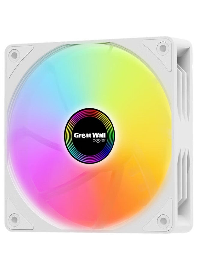 Great Wall Archimedes X120 Argb Edition, White, 12Cm Fan (Argb Lighting Sync, 8 Shock-Absorbing Pads, Reinforced Ribbons, 60Cm Long Cable, Small 3Pin Daisy-Chain) - Image 2