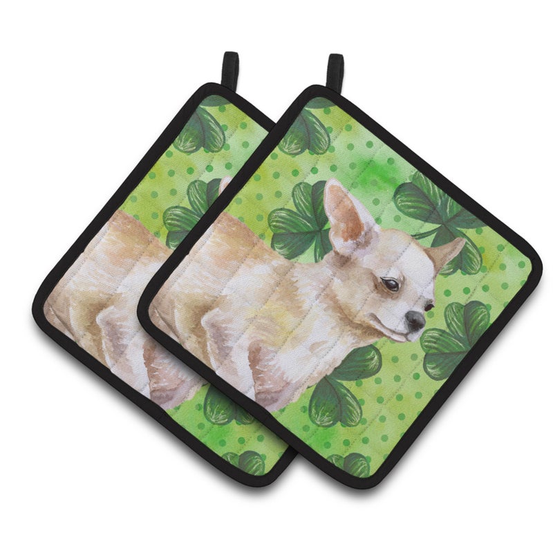 Caroline's Treasures ""Caroline's Treasures Chihuahua Leg Decorated pot holder  7.5H x 7.5W  St Patrick's Day""