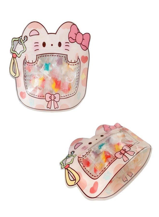 PABCK 20Pcs Cartoon Goodie Gift Bags 8.66x6.5 inch for Easter Wedding Baby Shower Birthday Party Favors Treats Cookies Snack Candy Packaging Bag Clear Plastic Gifts Bag Zipper Resealable Stand Up Pouch Reusable - Image 4