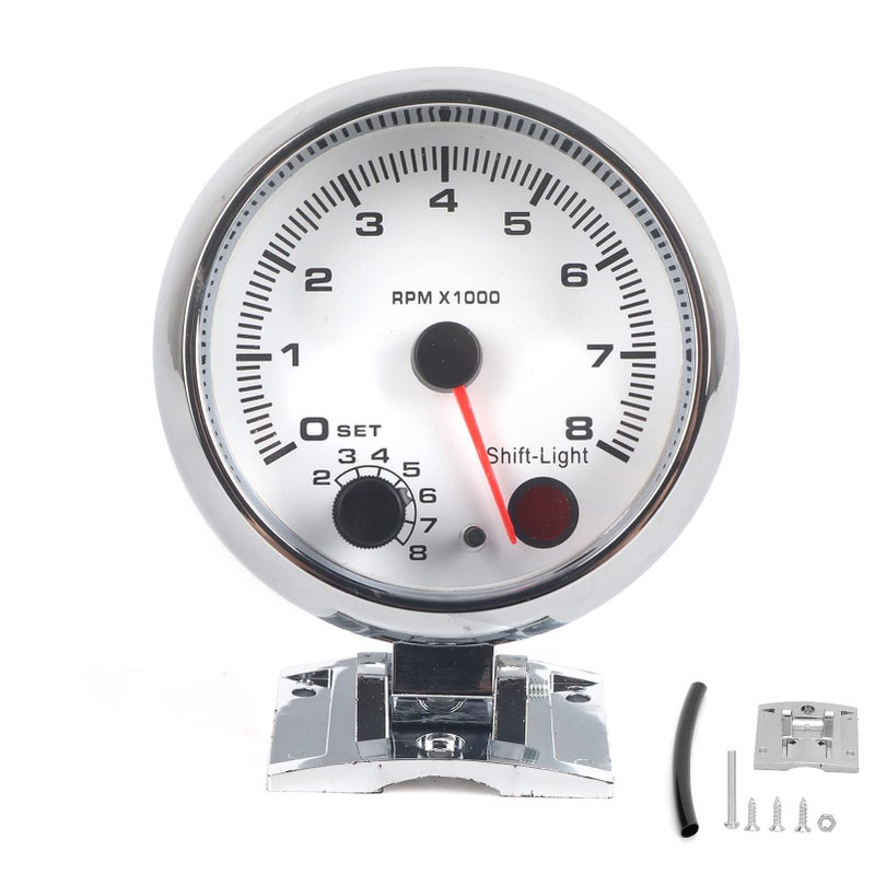 RPM Gauge Car Tachometer Comes with Special Installation Manual Tacho Gauge Dial is Illuminated for Easy Reading in The Dark