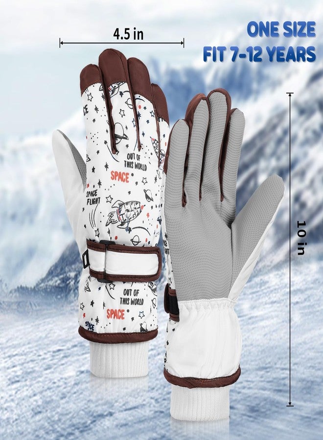 coclothy Kids Winter Snow Ski Gloves for Boys Girls Children, Snowboard Waterproof Outdoor Warm Fleece Gloves for Cold Weather - Image 5
