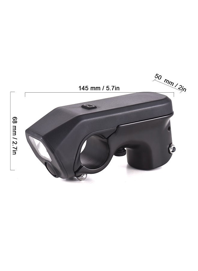 31.8mm Bike Stem 3-in-1 USB Rechargeable Bicycle Handlebar Stem with LED Headlight and Electronic Horn