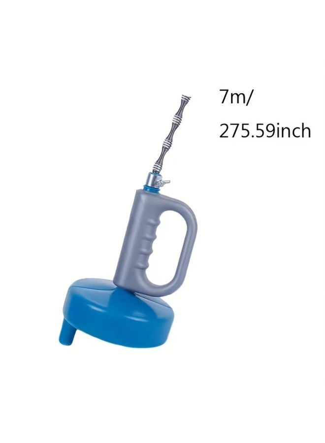 Blue 7m 275 59inch PPMJ Metal Drain Auger Soft Uncharged Pipe Clog Remover for Kitchen Sinks Toilet Plumbing Maintenance Snake Accessory - Image 1