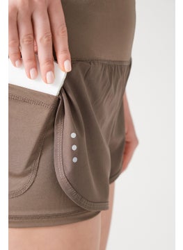 Los Ojos Women's Mink 2 Layer Sports Shorts - Tights with Shorts 2in1  - Image 3