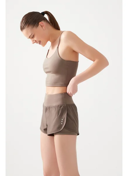 Los Ojos Women's Mink 2 Layer Sports Shorts - Tights with Shorts 2in1