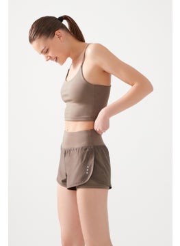 Los Ojos Women's Mink 2 Layer Sports Shorts - Tights with Shorts 2in1  - Image 1
