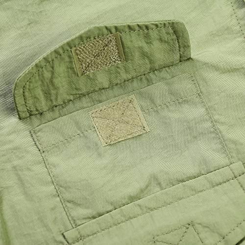 OCHENTA Boys Sun Protection Fishing Shirt Long Sleeve Button Down Quick-Dry Hiking Scout Tops Khaki 180-14 Years - Image 4